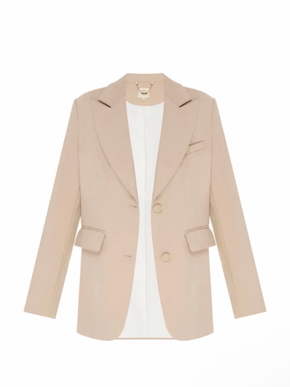 Women's Beige Single-Breasted Tailored Blazer